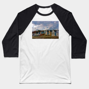 Beach Huts Hengistbury Head Dorset England Baseball T-Shirt